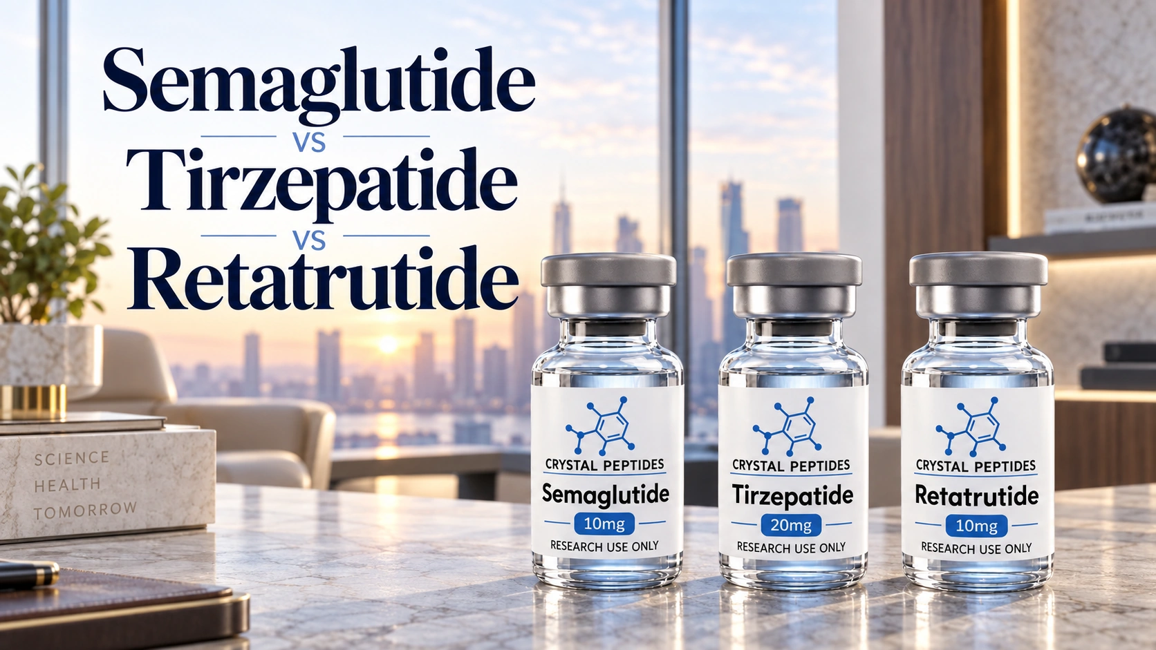 Semaglutid, tirzepatid in retatrutid: enojni, dvojni in trojni receptorski agonizem